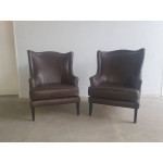 Wing back Chair in Mocca